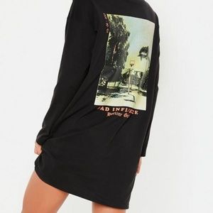 Black Bad Influence Oversized Mini Dress